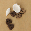 In Stock Multi Size Available Eco Friendly 2-hole Heart Shape Natural Coconut Shell Button for Garment