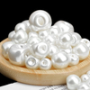 8mm 10mm 11.5mm 12mm 14mm 18mm Highlight Invisible Holes White Plastic Pearl Shank Button for Decoration