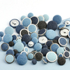 New Fashion Metal Aluminum Back Round Fabric Covered Button for Clothing