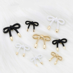 New Fancy 18mm 20mm 25mm Zinc Alloy Bow Shape Decorative Metal Shank Button for Women's Clothes