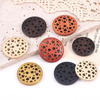 Wholesale Laser Engraved Hollow Out Eco Friendly Natural 2 Holes Wood Button for Clothes