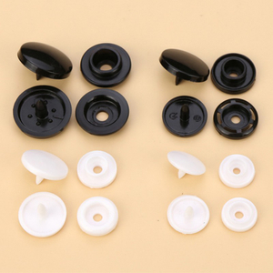 T3 T5 T8 T15 4-part Plastic Snap Button, White Black Round Snap Fastener Press Stud Buttons for Garment