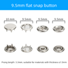 Metal Prong Snap Buttons, Silver 5-Prong Snap Fasteners for Baby Clothes Denim Jackets