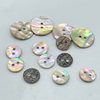 Customized Shape Size Color 2-hole Seashell Dark Green Abalone Shell Buttons For Garment