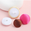 10mm 11mm 12.5mm 15mm Satin Colorful Round Fabric Covered Button with Plastic Back