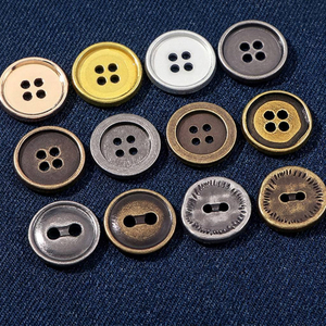 Factory Stock 15mm 2-Holes 4-Holes Zinc Alloy Metal Button for Shirt Jacket Sweater