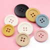 Wholesale Fancy Colorful Matte Wide Edge 4-Hole Plastic Resin Buttons for Coat Sweater Shirt