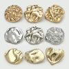 Irregular Shape Vintage Zinc Alloy Metal Shank Button for Coat Jacket Blazer Outerwear
