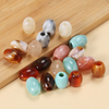 Colorful Acrylic Beads Plastic Barrel Beads Large Hole Rondelle Loose Beads for Garment Swimwear Decoration