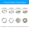 Metal Prong Snap Buttons, Silver 5-Prong Snap Fasteners for Baby Clothes Denim Jackets