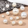 Custom Color Simple Style Faux Pearl Effect Dome Shape Plastic Pearl Shank Buttons for Decorative