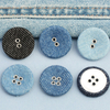 Multi Size Available Aluminum Bottom 2-holes 4-holes Round Fabric Covered Button for Garment