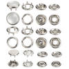 Metal Prong Snap Buttons, Silver 5-Prong Snap Fasteners for Baby Clothes Denim Jackets