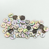 Customized Shape Size Color 2-hole Seashell Dark Green Abalone Shell Buttons For Garment
