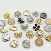 Irregular Shape Vintage Zinc Alloy Metal Shank Button for Coat Jacket Blazer Outerwear