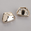 In Stock Cheap Durable Plating Shiny Golden Silver Irregular Shape Plastic ABS Shank Button for Coat Sweater