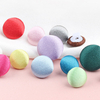 10mm 11mm 12.5mm 15mm Satin Colorful Round Fabric Covered Button with Plastic Back