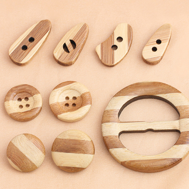 New Fashion Eco Friendly Sustainable Button Natural Bamboo Button for Coat Sweater