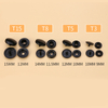 T3 T5 T8 T15 4-part Plastic Snap Button, White Black Round Snap Fastener Press Stud Buttons for Garment